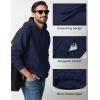imageMAGCOMSEN Mens Hoodies Fleece Lined Sweatshirts Drawstring Casual Workout Midweight Pullover With Kangaroo PocketNavy