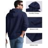 imageMAGCOMSEN Mens Hoodies Fleece Lined Sweatshirts Drawstring Casual Workout Midweight Pullover With Kangaroo PocketNavy
