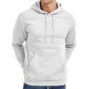 imageMAGCOMSEN Mens Hoodies Fleece Lined Sweatshirts Drawstring Casual Workout Midweight Pullover With Kangaroo PocketWhite