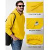 imageMAGCOMSEN Mens Hoodies Fleece Lined Sweatshirts Drawstring Casual Workout Midweight Pullover With Kangaroo PocketYellow