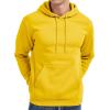 imageMAGCOMSEN Mens Hoodies Fleece Lined Sweatshirts Drawstring Casual Workout Midweight Pullover With Kangaroo PocketYellow