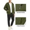 imageMAGCOMSEN Mens Hoodies Full Zip Up Sweatshirt Fleece Lined Midweigt Hooded Jacket with Pockets Casual Sports SweaterArmy Green