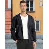 imageMAGCOMSEN Mens Hoodies Full Zip Up Sweatshirt Fleece Lined Midweigt Hooded Jacket with Pockets Casual Sports SweaterBlack