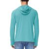 imageMAGCOMSEN Mens Lightweight Hoodie Rash Guard Long Sleeve Dry Fit Shirts Cool Athletic Running Summer UPF 50 Hooded Sun Shirts Light Green XL