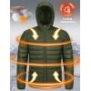 imageMAGCOMSEN Mens Lightweight Puffer Jacket Hooded Warm Winter Coat Quilted Lined WaterResistant Full Zip Bubble JacketsArmy Green