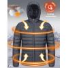 imageMAGCOMSEN Mens Lightweight Puffer Jacket Hooded Warm Winter Coat Quilted Lined WaterResistant Full Zip Bubble JacketsDark Grey