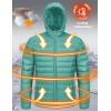 imageMAGCOMSEN Mens Lightweight Puffer Jacket Hooded Warm Winter Coat Quilted Lined WaterResistant Full Zip Bubble JacketsGrey Green