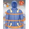 imageMAGCOMSEN Mens Lightweight Puffer Jacket Hooded Warm Winter Coat Quilted Lined WaterResistant Full Zip Bubble JacketsLight Blue