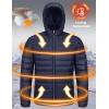 imageMAGCOMSEN Mens Lightweight Puffer Jacket Hooded Warm Winter Coat Quilted Lined WaterResistant Full Zip Bubble JacketsNavy