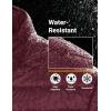 imageMAGCOMSEN Mens Lightweight Puffer Jacket Hooded Warm Winter Coat Quilted Lined WaterResistant Full Zip Bubble JacketsWine Red