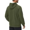 imageMAGCOMSEN Mens Sherpa Hoodie Heavyweight Fleece Lined Thick Winter Thermal Athletic Sweatshirt with Kangaroo PocketArmygreen
