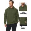imageMAGCOMSEN Mens Sherpa Hoodie Heavyweight Fleece Lined Thick Winter Thermal Athletic Sweatshirt with Kangaroo PocketArmygreen