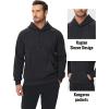 imageMAGCOMSEN Mens Sherpa Hoodie Heavyweight Fleece Lined Thick Winter Thermal Athletic Sweatshirt with Kangaroo PocketBlack