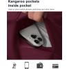 imageMAGCOMSEN Mens Sherpa Hoodie Heavyweight Fleece Lined Thick Winter Thermal Athletic Sweatshirt with Kangaroo PocketWinered