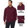 imageMAGCOMSEN Mens Sherpa Hoodie Heavyweight Fleece Lined Thick Winter Thermal Athletic Sweatshirt with Kangaroo PocketWinered