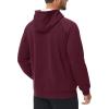 imageMAGCOMSEN Mens Sherpa Hoodie Heavyweight Fleece Lined Thick Winter Thermal Athletic Sweatshirt with Kangaroo PocketWinered