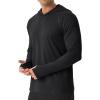 imageMAGCOMSEN Mens Sun Shirts UPF 50 Long Sleeve Lightweight Hoodie Quick Dry Performance Workout Hiking Athletic ShirtBlack