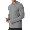 imageMAGCOMSEN Mens Sun Shirts UPF 50 Long Sleeve Lightweight Hoodie Quick Dry Performance Workout Hiking Athletic ShirtDarkgrey