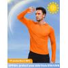 imageMAGCOMSEN Mens Sun Shirts UPF 50 Long Sleeve Lightweight Hoodie Quick Dry Performance Workout Hiking Athletic ShirtFlorange
