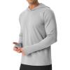 imageMAGCOMSEN Mens Sun Shirts UPF 50 Long Sleeve Lightweight Hoodie Quick Dry Performance Workout Hiking Athletic ShirtLightgrey