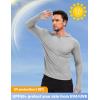 imageMAGCOMSEN Mens Sun Shirts UPF 50 Long Sleeve Lightweight Hoodie Quick Dry Performance Workout Hiking Athletic ShirtLightgrey