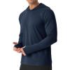 imageMAGCOMSEN Mens Sun Shirts UPF 50 Long Sleeve Lightweight Hoodie Quick Dry Performance Workout Hiking Athletic ShirtNavy