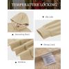 imageMAGCOMSEN Mens Zip Up Hoodie Sherpa Lined Hooded Sweatshirt Winter Heavyweight Hoodies Warm Thick Fleece JacketKhaki