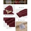 imageMAGCOMSEN Mens Zip Up Hoodie Sherpa Lined Hooded Sweatshirt Winter Heavyweight Hoodies Warm Thick Fleece JacketWine Red