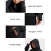 imageMAGCOMSEN Oversized Hoodies for Women Fleece Pullover Sweatshirts Warm Cozy Sweaters Workout Winter Fall HoodieBlack