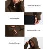 imageMAGCOMSEN Oversized Hoodies for Women Fleece Pullover Sweatshirts Warm Cozy Sweaters Workout Winter Fall HoodieDark Brown