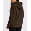 imageMAGCOMSEN Oversized Hoodies for Women Fleece Pullover Sweatshirts Warm Cozy Sweaters Workout Winter Fall HoodieDark Brown