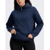 imageMAGCOMSEN Oversized Hoodies for Women Fleece Pullover Sweatshirts Warm Cozy Sweaters Workout Winter Fall HoodieNavy