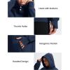 imageMAGCOMSEN Oversized Hoodies for Women Fleece Pullover Sweatshirts Warm Cozy Sweaters Workout Winter Fall HoodieNavy