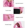 imageMAGCOMSEN Oversized Hoodies for Women Fleece Pullover Sweatshirts Warm Cozy Sweaters Workout Winter Fall HoodiePink