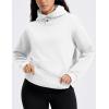 imageMAGCOMSEN Oversized Hoodies for Women Fleece Pullover Sweatshirts Warm Cozy Sweaters Workout Winter Fall HoodieWhite