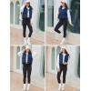 imageMAGCOMSEN Womens Cropped Puffer Vest Lightweight Zip Up Stand Collar Winter Fashion Outerwear Sleeveless Padded GiletDarkblue