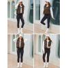 imageMAGCOMSEN Womens Cropped Puffer Vest Lightweight Zip Up Stand Collar Winter Fashion Outerwear Sleeveless Padded GiletDarkbrown