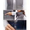 imageMAGCOMSEN Womens Cropped Puffer Vest Lightweight Zip Up Stand Collar Winter Fashion Outerwear Sleeveless Padded GiletGreypurple