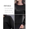 imageMAGCOMSEN Womens Sherpa Lined Sweatshirts Thermal Casual Crewneck Fleece Pullover Winter Warm Thick TopsBlack