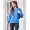 imageMAGCOMSEN Womens Sherpa Lined Sweatshirts Thermal Casual Crewneck Fleece Pullover Winter Warm Thick TopsIce Blue