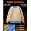 imageMAGCOMSEN Womens Sherpa Lined Sweatshirts Thermal Casual Crewneck Fleece Pullover Winter Warm Thick TopsIce Blue