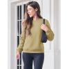 imageMAGCOMSEN Womens Sherpa Lined Sweatshirts Thermal Casual Crewneck Fleece Pullover Winter Warm Thick TopsKhaki