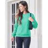 imageMAGCOMSEN Womens Sherpa Lined Sweatshirts Thermal Casual Crewneck Fleece Pullover Winter Warm Thick TopsMint Green