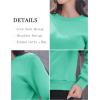 imageMAGCOMSEN Womens Sherpa Lined Sweatshirts Thermal Casual Crewneck Fleece Pullover Winter Warm Thick TopsMint Green