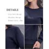 imageMAGCOMSEN Womens Sherpa Lined Sweatshirts Thermal Casual Crewneck Fleece Pullover Winter Warm Thick TopsNavy