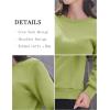 imageMAGCOMSEN Womens Sherpa Lined Sweatshirts Thermal Casual Crewneck Fleece Pullover Winter Warm Thick TopsOlive Green