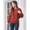 imageMAGCOMSEN Womens Sherpa Lined Sweatshirts Thermal Casual Crewneck Fleece Pullover Winter Warm Thick TopsOrange Red