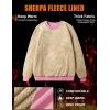 imageMAGCOMSEN Womens Sherpa Lined Sweatshirts Thermal Casual Crewneck Fleece Pullover Winter Warm Thick TopsPink