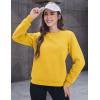 imageMAGCOMSEN Womens Sherpa Lined Sweatshirts Thermal Casual Crewneck Fleece Pullover Winter Warm Thick TopsYellow