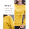 imageMAGCOMSEN Womens Sherpa Lined Sweatshirts Thermal Casual Crewneck Fleece Pullover Winter Warm Thick TopsYellow